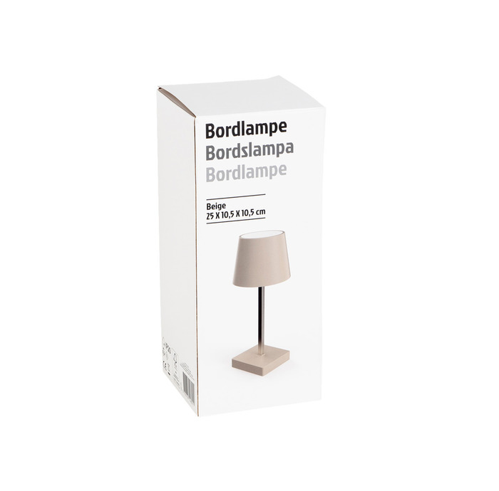 Bordlampe beige 25 cm